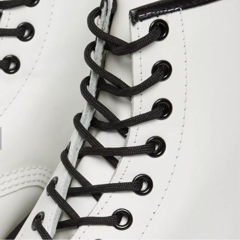 Dr. Martens White 1460 W Smooth Leather Lace Up Boots - Picture 5 of 14